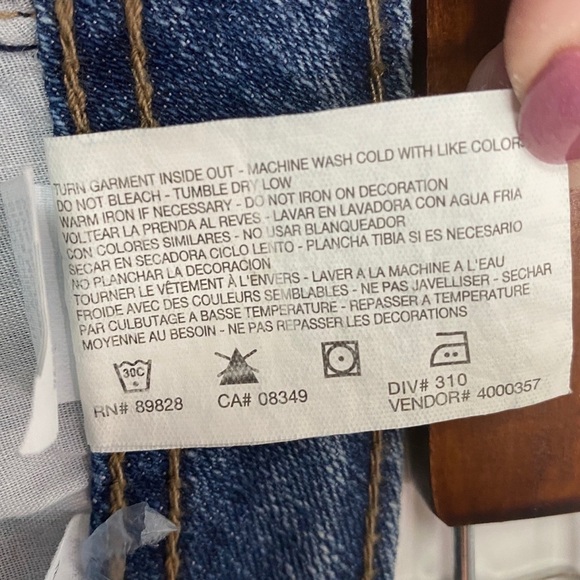 Material Girl Sparkly Rhinestone Distressed Tall Flare Jeans Women's Junior 7 - Picture 11 of 12